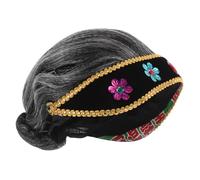 Stage Performance Granny Role Play Wig Set Ideal for Halloween Theater Performances and Dress Up Play for Grandma Costume Accessories
