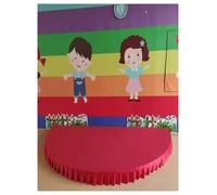 Stage Platform Portable Stage for Speeches,Indoor Stage Platform & Drums Stage program with Plywood Deck & Galvanized Steel Legs(100cm/39.37in)