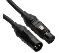 STAGE READY XLR 3pin Microphone Lead Male to Female Mic Studio Cable Black 0.5m