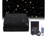 Stage Star Backdrop, LED Starry Cloth Background, Foldable LED Stage Star Light Curtain Photography with Controller for Wedding Christmas Party Club Show Decoration