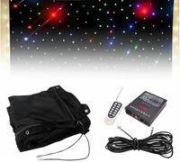 Stage Starry Sky Cloth Background,Foldable DMX Control LED Star Curtain,LED Starry Sky Backdrop for Wedding Christmas Party Club Show Decoration