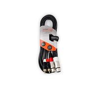 StageCore 3 Metre 2x Female XLR - 2x Male RCA Phono Professional Audio Signal Cable