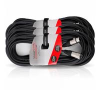 Stagecore 3 x 20M XLR Male to Female Black MicLead and Audio Signal Cable