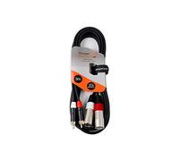 StageCore 3m 2x Male XLR - 2x Male RCA Phono Professional Audio Signal Cable Lead