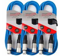 Stagg 3m XLR to XLR Microphone Cable Blue