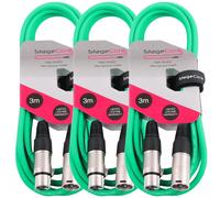 Stagg SMC3 CGR 3 m XLR to XLR Microphone Cable, Green