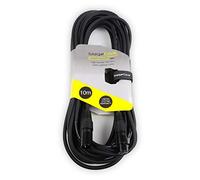 StageCore SCDMX10 10 Metre 3 Pin XLR Male - 3 Pin XLR Female DMX Cable Lead Black