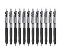 STAGEEK 0.5mm Gel Pens Fine Point Smooth Writing, 12PCS Black Ink Pens, Retractable Leather-Like Black, Business Gel Pen for Journaling, Writing, School, Office Use (Black)
