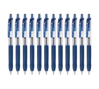 STAGEEK 0.5mm Gel Pens Fine Point Smooth Writing, 12PCS Blue Ink Pens, Retractable Leather-Like Blue, Business Gel Pen for Journaling, Writing, School, Office Use (Blue)