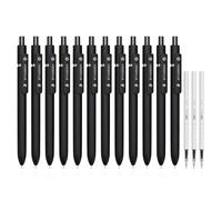 STAGEEK Black Gel Pens, 6Pcs Fine Point Smooth Writing Pens with 3 Extra Refills, Quick Dry Black Ink Pens for Journaling, Office, Note Taking, School Supplies, Nurse Aesthetic(Black Gray White)