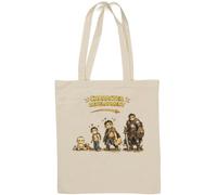 Stages of Character Growth Illustrated Natural Cotton Tote Bag White