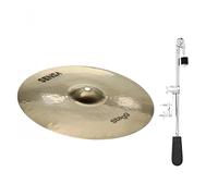 Stagg 10" Sensa Medium Splash Cymbal & Gear4music Deluxe Weighted Cymbal Arm