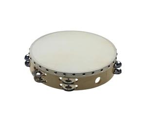 Stagg 14966 2 Rows of Jingles 10-Inch Pretuned Wooden Tambourine