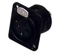 Stagg 16040 3 Pin Female XLR Panel Mount - Metal Black