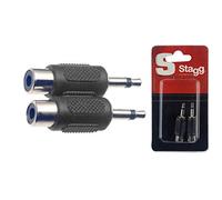 Stagg 16080 Male Mini Phone-Plug/Female RCA Audio Adaptor (Pack of 2)