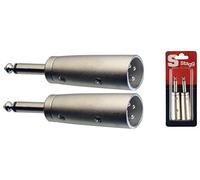Stagg 2x Male Mono phone / Assymetrical Male XLR Adaptor