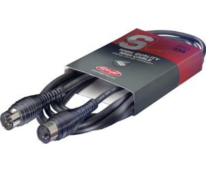 Stagg 18194 3 m MIDI DIN 5 Pin Male Plug Cable - Black