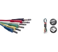 Stagg 18243 60 cm Jack Patch Cable (Pack of 6)