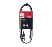 1m Stagg Y-Cable Stereo Mini-Jack to 2xPhono