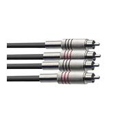 Stagg 18293 2 m 2 x RCA Male to Male Connector Twin Cable - Black