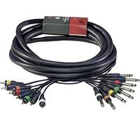 Stagg 18318 5 m 8x Jack/8x Malerca Connector Multi Patch Cable - Black
