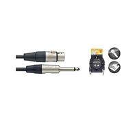 Stagg 19303 10 m 3 Pin Female XLR/Mono Jack Microphone Cable - Black