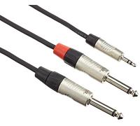 2M Stagg (6ft) Mini-Jack to 2x Jack