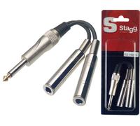 Stagg 1x Jack Mono M/2xjack Female-10cm