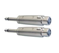 Stagg 2 x Male Mono Phone / Assymetrical Female XLR Adaptor