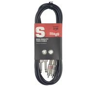 Stagg 2 x Male RCA - 2 x Jack Cable 3m