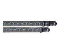 Stagg 20959 82 - 141 cm Woven Nylon Flowers Decorated Guitar Strap - Blue