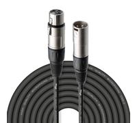 Stagg 20M / 66Ft XLR to XLR Cable, 3-Pin Male to Female, Suitable for Microphone