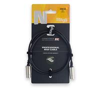 Stagg 21392 1 m Professional MIDI Cable - Black