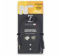 Stagg 21409 10 cm Headphone Splitter Adapter Y Cable - Black