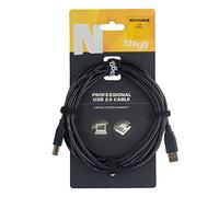 Stagg 21504 3 m "A-Male to B-Male" Gold Plated USB 2.0 Cable - Black