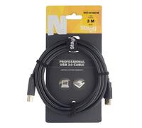 Stagg 21510 3 m "A-Male to B-Male" Gold Plated Connector Sub 3.0 Cable - Black