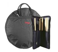 Stagg 22" Cymbal Bag & Nylon Drumstick Bag Black