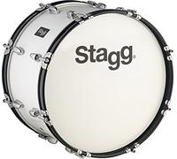 Stagg 22085 24 x 10-Inch Marching Bass Drum with Strap and Beater - White