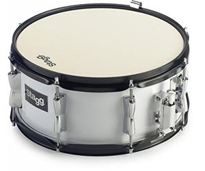 Stagg 22087 13 x 6-Inch Marching Snare Drum - White