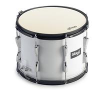 Stagg 22089 13 x 10-Inch Marching Tenor Drum with Strap - White
