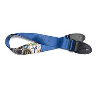 Stagg 22469 82-141 cm "Big Mexican Skull Pattern" Adjustable Terylene Guitar Strap - Blue