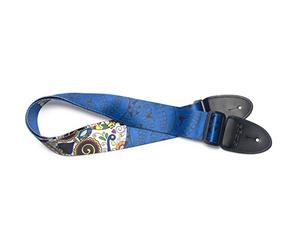 Stagg 22469 82-141 cm "Big Mexican Skull Pattern" Adjustable Terylene Guitar Strap - Blue