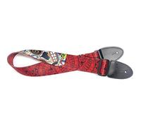 Stagg 22470 82-141 cm "Big Mexican Skull Pattern" Adjustable Terylene Guitar Strap - Red