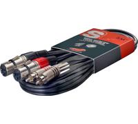 Stagg 25018317 3 m S Series Twin RCA Male to Twin XLR Female Cable