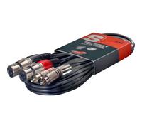 Stagg 25018317 3 m S Series Twin RCA Male to Twin XLR Female Cable