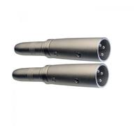 Stagg 16097 3 Pin Female Stereo Jack/Male XLR Audio Adaptor - Matt Chrome (Pack of 2)