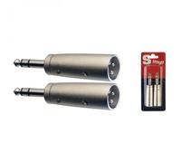 Stagg 2x Male Stereo Phone / Symetrical Male XLR Adaptor