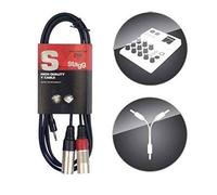 Stagg 3.5mm Jack to 2 x XLR Cable (2 Metres/6 Feet)