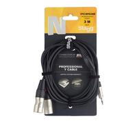 Stagg - 3.5mm Jack to 2 x XLR Cable, NYC3/MPS2XMR (3 Metres/10 Feet)