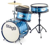 Stagg 3 Piece 12" Junior Drum Set+Hardware+Throne-Blue